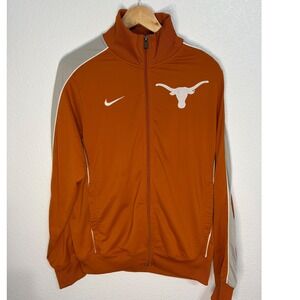 Nike Texas Longhorns Track Jacket Burnt Orange Full Zip Mens Large NCAA Collegia